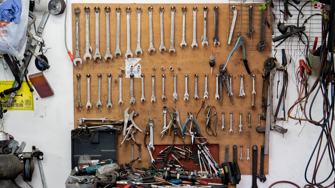 A wall of assorted tools, the unglamorous maintenance work